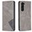 Mobigear Rhombus Slim Samsung Galaxy S25 Plus Hoesje Bookcase - Grijs