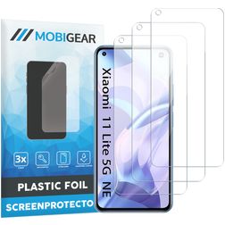 Mobigear Xiaomi Mi 11 Lite Screenprotector Folie - Case Friendly (3-Pack)