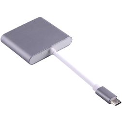 Mobigear USB-C naar HDMI / USB-A / USB-C Hub - Grijs