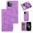 Mobigear Wallet iPhone 12 Mini Hoesje Uitneembare 2in1 Bookcase Portemonnee - Paars