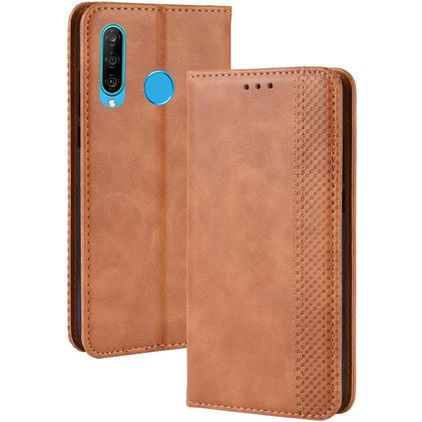 Mobigear Sensation Huawei P Smart Plus (2019) Hoesje Bookcase Portemonnee - Cognac