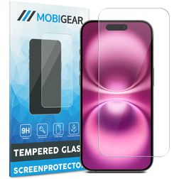 Mobigear iPhone 16 Glazen Screenprotector - Case Friendly