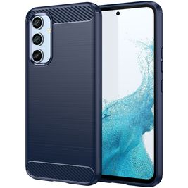 Mobigear Brushed Slim Samsung Galaxy A54 Hoesje Flexibel TPU Backcover - Blauw