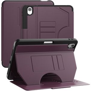 Mobigear Magnetic Folio iPad Air 11 Inch (2024) Hoes Bookcase + Stylus Houder - Paars