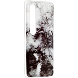 Mobigear Marble Xiaomi Mi 10 Hoesje Flexibel TPU Backcover - Zwart / Wit
