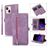 Mobigear Zipper iPhone 14 Hoesje Bookcase Portemonnee - Paars