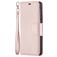 Mobigear Litchi Luxury Wallet Book Case Rose Gold Samsung Galaxy S21