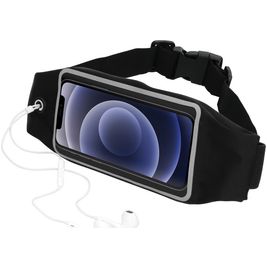 Mobiparts Comfort Fit Belt Telefoonhouder Hardlopen iPhone 12 Mini Sport Hoesje Neopreen Heuptas - Zwart