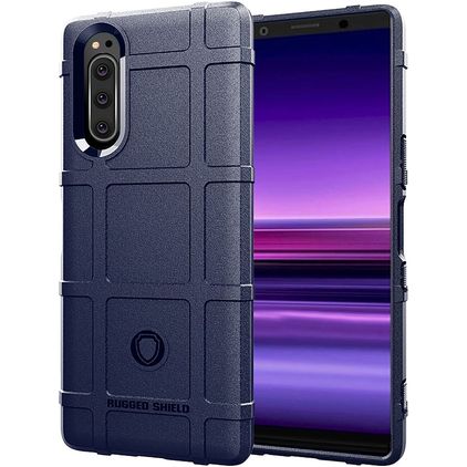 Mobigear Rugged Shield Sony Xperia 5 II Hoesje Flexibel TPU Backcover Shockproof - Blauw