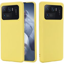 Mobigear Rubber Touch Xiaomi Mi 11 Ultra Siliconen Hoesje Backcover - Geel