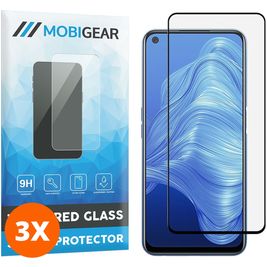 Mobigear Premium Realme 7 Glazen Screenprotector - Case Friendly - Zwart (3-Pack)
