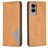 Mobigear Rhombus Slim Samsung Galaxy S25 Edge Hoesje Bookcase - Cognac