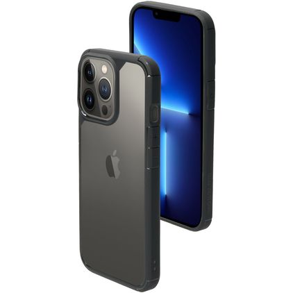 Mobiparts Rugged Clear iPhone 13 Pro Hoesje Hardcase Backcover Shockproof - Transparant / Zwart
