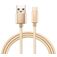 Mobigear Nylon USB-A naar USB-C Kabel 3 Meter - Goud