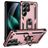 Mobigear Armor ring Samsung Galaxy S25 Ultra Hoesje Hardcase Backcover Shockproof met Ringhouder - Roségoud
