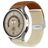 Mobigear Braided Dual Nylon Smartwatch Bandje Klemsluiting - Universeel 22 mm connector - Bruin / Sterrenlicht