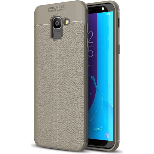 Mobigear Luxury Samsung Galaxy J6 (2018) Hoesje Flexibel TPU Backcover - Grijs