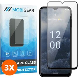 Mobigear Premium Nokia G60 5G Glazen Screenprotector - Case Friendly - Zwart (3-Pack)