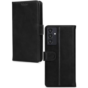 Mobilize Wallet Samsung Galaxy A55 Hoesje Echt Leer Bookcase Portemonnee - Zwart