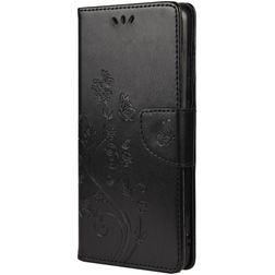 Mobigear Flowers Samsung Galaxy A53 Hoesje Bookcase Portemonnee - Zwart