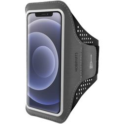 Mobiparts Comfort Fit Telefoonhouder Hardlopen iPhone 12 Mini Sport Hoesje Neopreen Sportarmband - Zwart