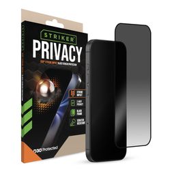 Striker Xtreme Impact Privacy iPhone 16 Pro Max Glazen Screenprotector Privacy - Case Friendly - Zwart