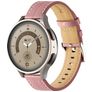 Mobigear Stitched Leren Smartwatch Bandje Gespsluiting - Universeel 22 mm connector - Roze