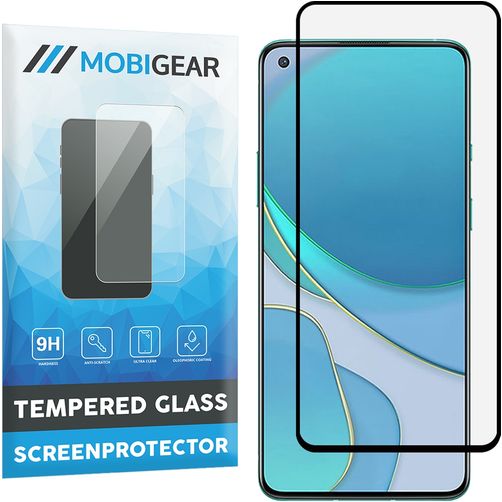 Mobigear Premium OnePlus 8T Glazen Screenprotector - Case Friendly - Zwart