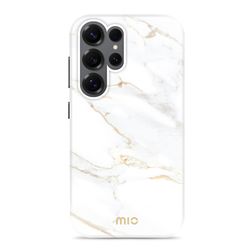 MIO Samsung Galaxy S26 Ultra MagSafe Hoesje Hardcase Backcover - White Marble