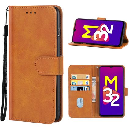 Mobigear Wallet Samsung Galaxy M32 5G Hoesje Bookcase Portemonnee - Bruin