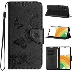Mobigear Butterfly Samsung Galaxy A35 Hoesje Bookcase Portemonnee - Zwart