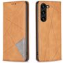 Mobigear Rhombus Slim Samsung Galaxy S24 Plus Hoesje Bookcase - Cognac