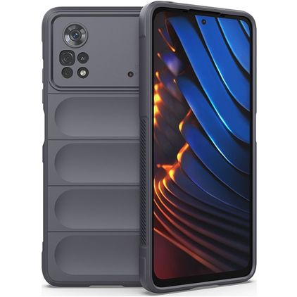 Mobigear Bumpy POCO X4 Pro 5G Hoesje Flexibel TPU Backcover - Charcoal