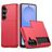 Mobigear Card Samsung Galaxy S26 Plus Hoesje Hardcase Backcover Shockproof met Pasjeshouder - Rood