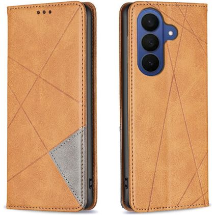 Mobigear Rhombus Slim Samsung Galaxy A37 Hoesje Bookcase - Cognac