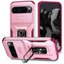Mobigear Armor Ring Cam Slide Google Pixel 9 Pro XL Hoesje Hardcase Backcover Shockproof met Ringhouder en Camera Slider - Roze
