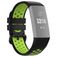 Mobigear Sport Plus Buckle Siliconen Fitbit Charge 4 Bandje Gespsluiting - Zwart / Groen