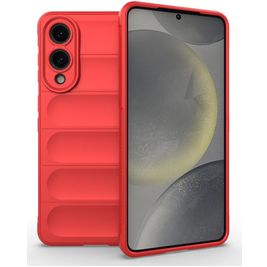 Mobigear Bumpy Samsung Galaxy S25 Edge Hoesje Flexibel TPU Backcover - Rood