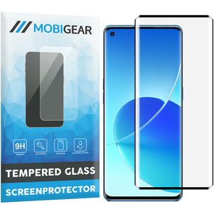 Mobigear Premium OPPO Reno 6 Pro 5G Glazen Screenprotector - Case Friendly - Zwart