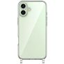 Mobigear Mix & Match Doorzichtig iPhone 16 Flexibel TPU Hoesje met koord - Transparant