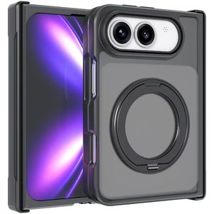Mobigear Shockproof iPhone Fold MagSafe Hoesje Hardcase Backcover met Standaard - Zwart