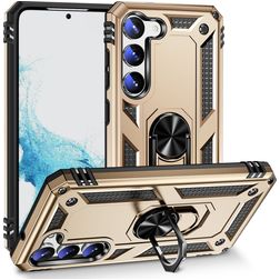 Mobigear Armor Ring Samsung Galaxy S23 Hoesje Hardcase Backcover Shockproof met Ringhouder - Goud