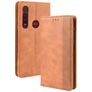 Mobigear Sensation Motorola Moto G8 Plus Hoesje Bookcase Portemonnee - Cognac