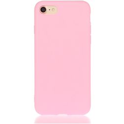 Mobigear Colors iPhone 8 Hoesje Flexibel TPU Backcover - Roze