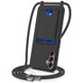 Mobigear Lanyard Card Samsung Galaxy A16 Siliconen Hoesje met koord en Pasjeshouder - Zwart