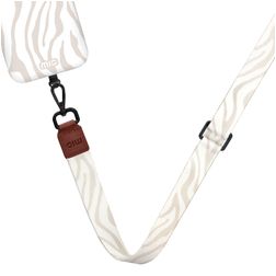 MIO Lanyard Universeel Verstelbaar Telefoonkoord - Sandy Zebra