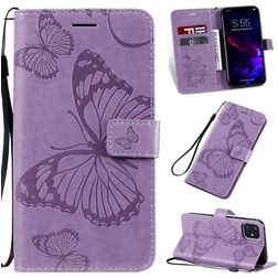 Mobigear Butterfly iPhone 11 Hoesje Bookcase Portemonnee - Paars
