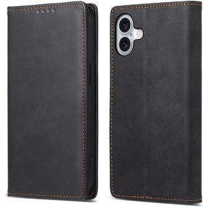 Mobigear Wallet iPhone 16 Plus Hoesje Bookcase Portemonnee - Zwart