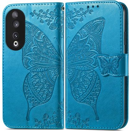 Mobigear Butterfly HONOR 90 Hoesje Bookcase Portemonnee - Blauw