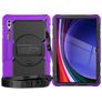 Mobigear SureGrip Xtreme Samsung Galaxy Tab S9 Ultra Hoes Hard Kunststof,Siliconen Backcover + Schouderband + Standaard - Paars